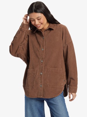 Roxy Kick Back Washed Corduroy Long Sleeve Αριστος | 5614PJCDW