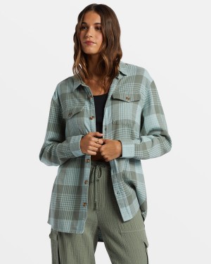 Roxy Let It Go Flannel Long Sleeve Αριστος | 5039IFGLC