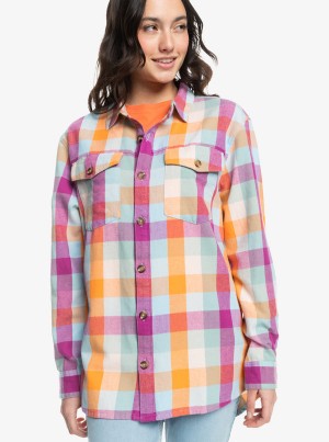 Roxy Let It Go Flannel Long Sleeve Αριστος | 6145DXKEM