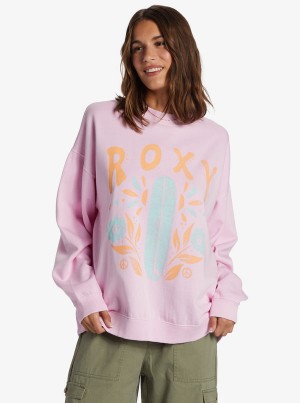 Roxy Lineup Oversized Crew Neck Φουτερ με Κουκουλα | 7269WTABX