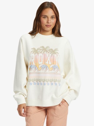 Roxy Lineup Oversized Crew Neck Φουτερ με Κουκουλα | 7683QSVOZ