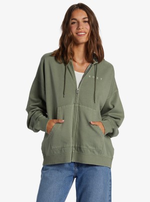 Roxy Lineup Oversized Zip-Up Φουτερ με Κουκουλα | 3721TSGJF