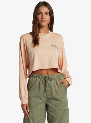 Roxy Palm Arcana Cropped Oversized Long Sleeve Loungewear | 3296RBDCX