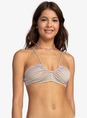 Roxy Wavy Stripe Μόδας Bralette μπικίνι τοπ | 4657YCLEW