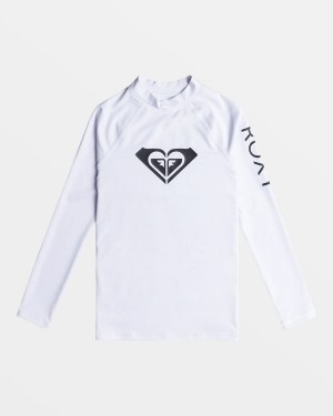 Roxy Whole Hearted Long Sleeve UPF 50 Rashguard Μαγιο για κοριτσια | 5042PQVJU