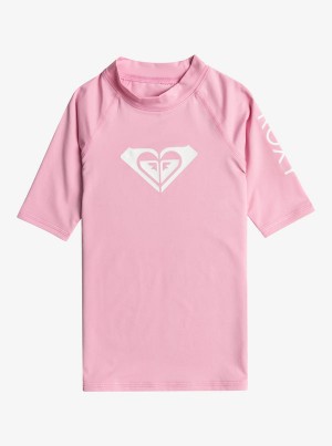 Roxy Whole Hearted UPF 50 κοντο Sleeve Rashguard Μαγιο για κοριτσια | 4196ZKBFH