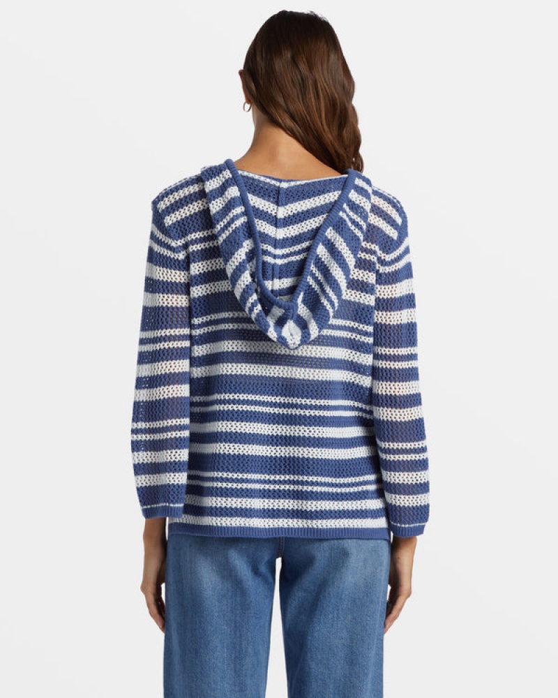 Roxy After Beach Break Stripe V-Neck Πουλόβερ | 6532HYERT