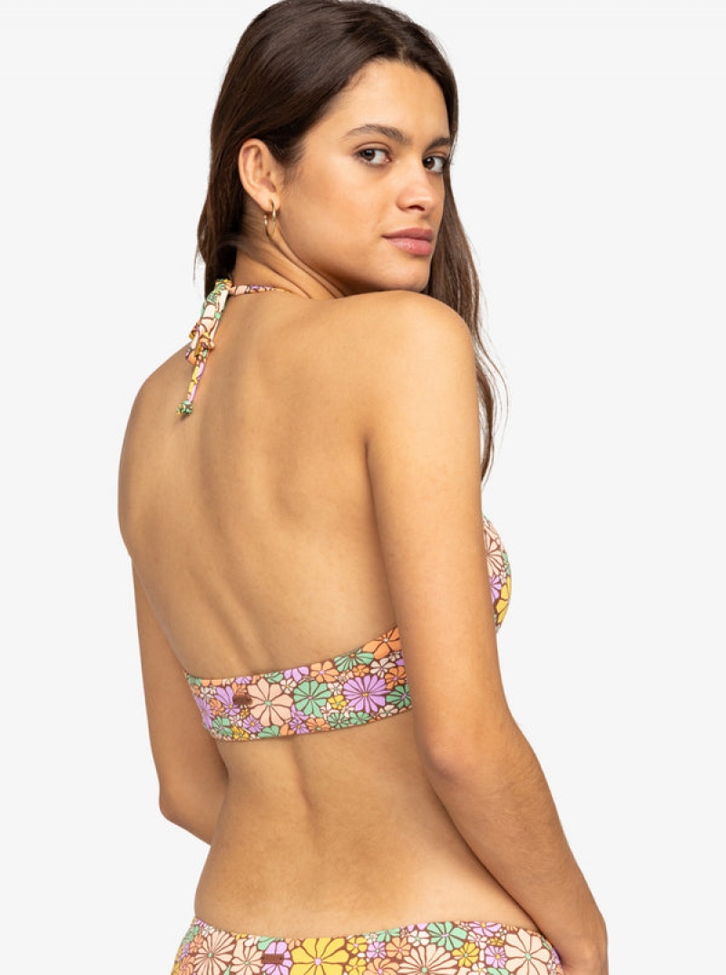 Roxy All About Sol Bandeau μπικίνι τοπ | 9684EPZNJ