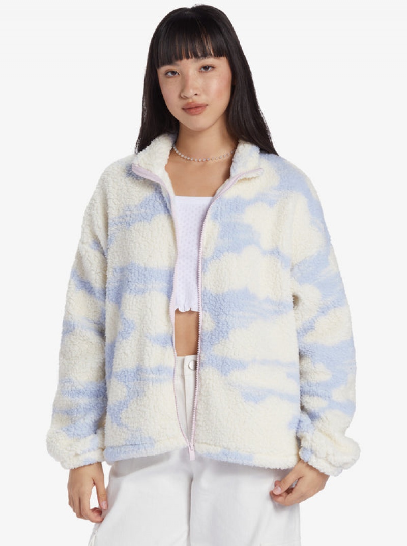 Roxy Chloe Kim In The Clouds Sherpa Full-Zip Fleece Φουτερ με Κουκουλα | 5296JQUEV