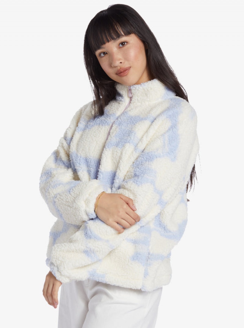 Roxy Chloe Kim In The Clouds Sherpa Full-Zip Fleece Φουτερ με Κουκουλα | 5296JQUEV