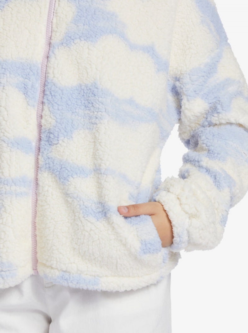 Roxy Chloe Kim In The Clouds Sherpa Full-Zip Fleece Φουτερ με Κουκουλα | 5296JQUEV