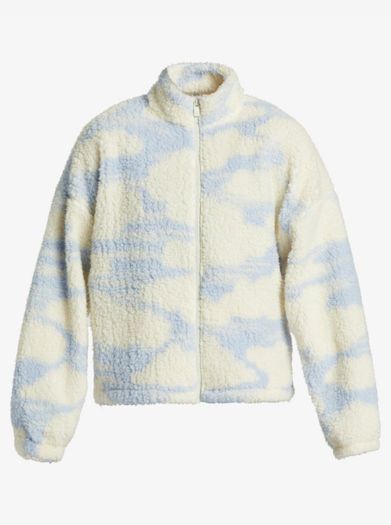 Roxy Chloe Kim In The Clouds Sherpa Full-Zip Fleece Φουτερ με Κουκουλα | 5296JQUEV