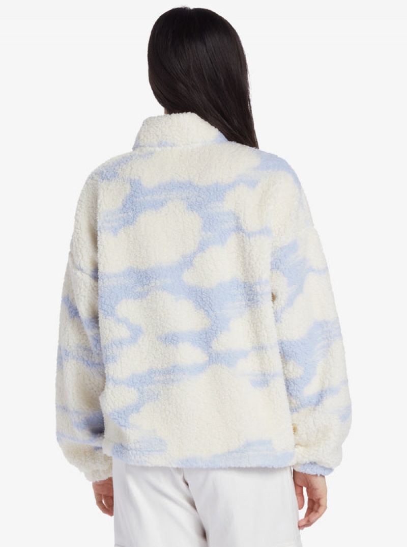 Roxy Chloe Kim In The Clouds Sherpa Full-Zip Fleece Loungewear | 2539DPJIX