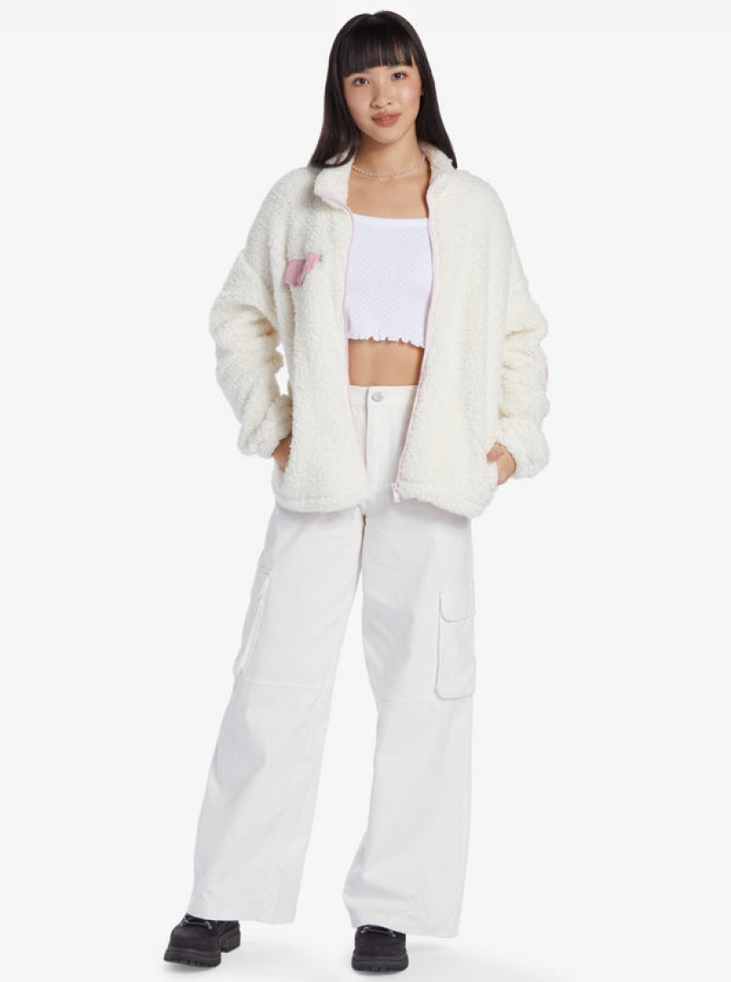 Roxy Chloe Kim Pop Sherpa Full-Zip Fleece Loungewear | 3419EHGXY