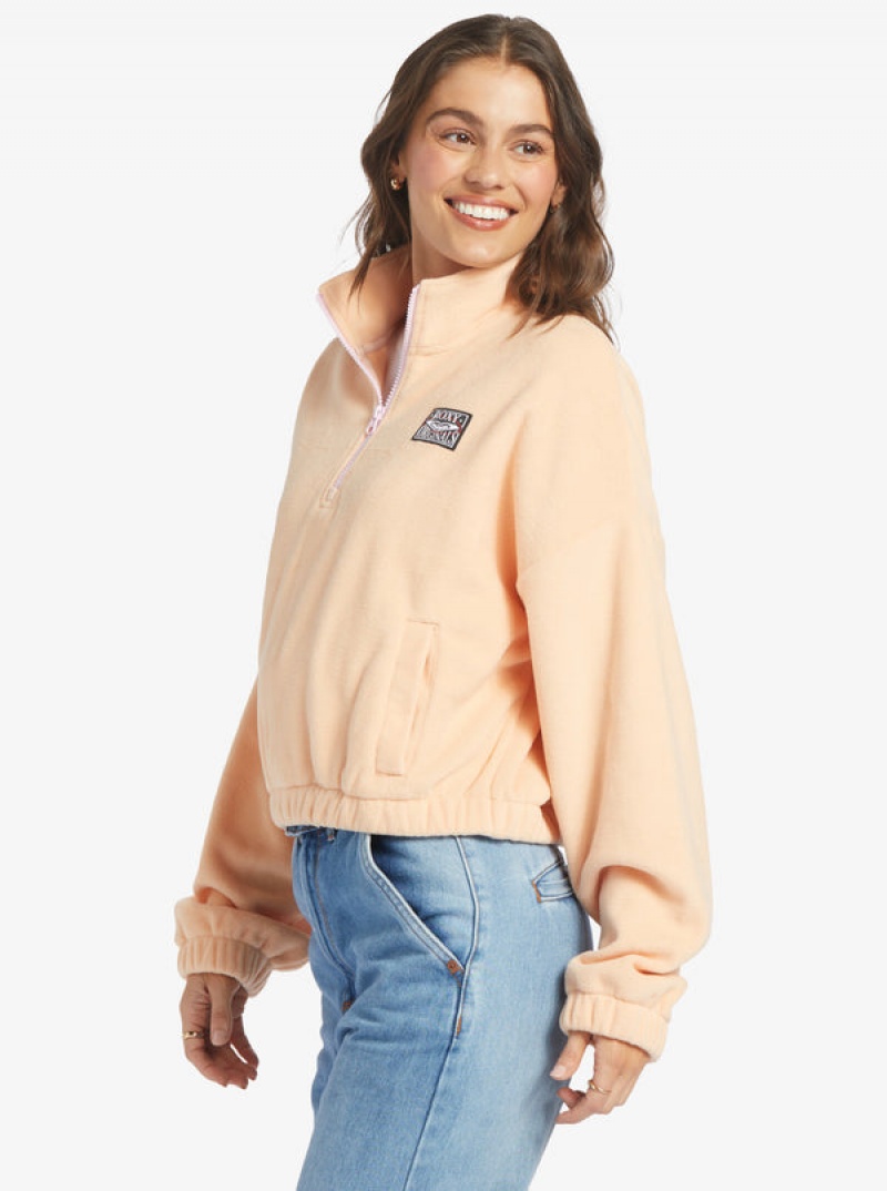 Roxy Dawn To Dusk Solid Half-Zip Fleece Φουτερ με Κουκουλα | 2381UZIXW