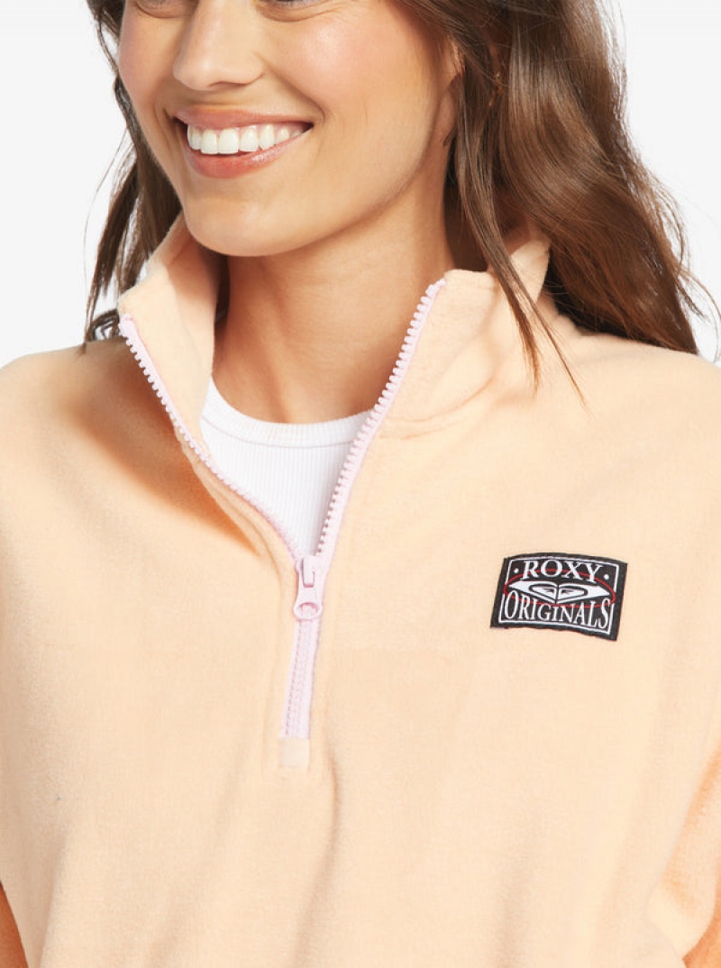 Roxy Dawn To Dusk Solid Half-Zip Fleece Φουτερ με Κουκουλα | 2381UZIXW