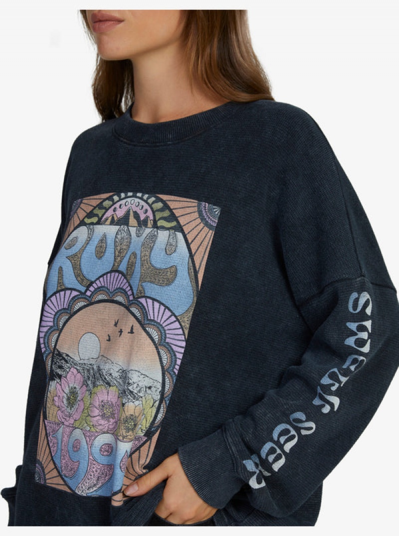 Roxy East Side Long-Sleeve Crew Neck Φουτερ με Κουκουλα | 8645IQUSH