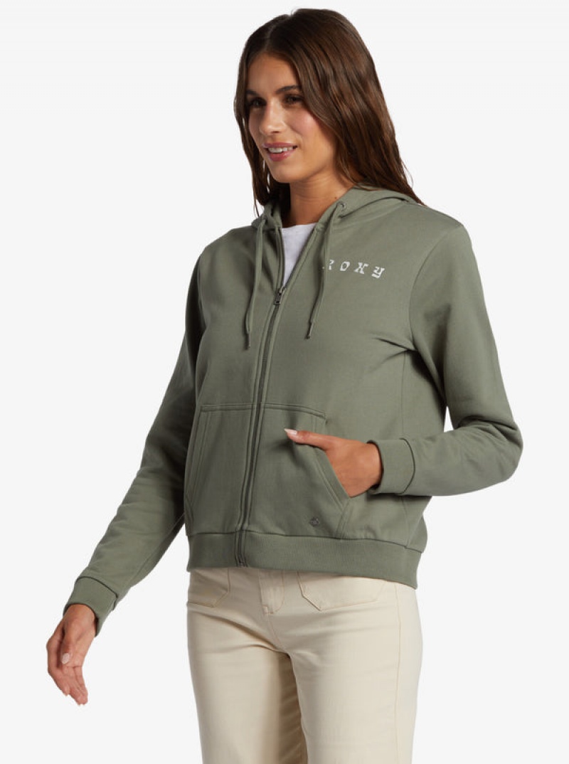 Roxy Evening Hike Zip Zip-Up Φουτερ με Κουκουλα | 9604QENKH