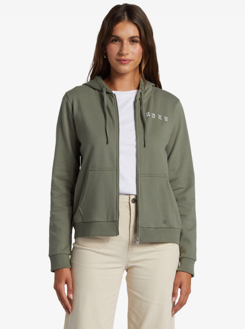 Roxy Evening Hike Zip Zip-Up Φουτερ με Κουκουλα | 9604QENKH