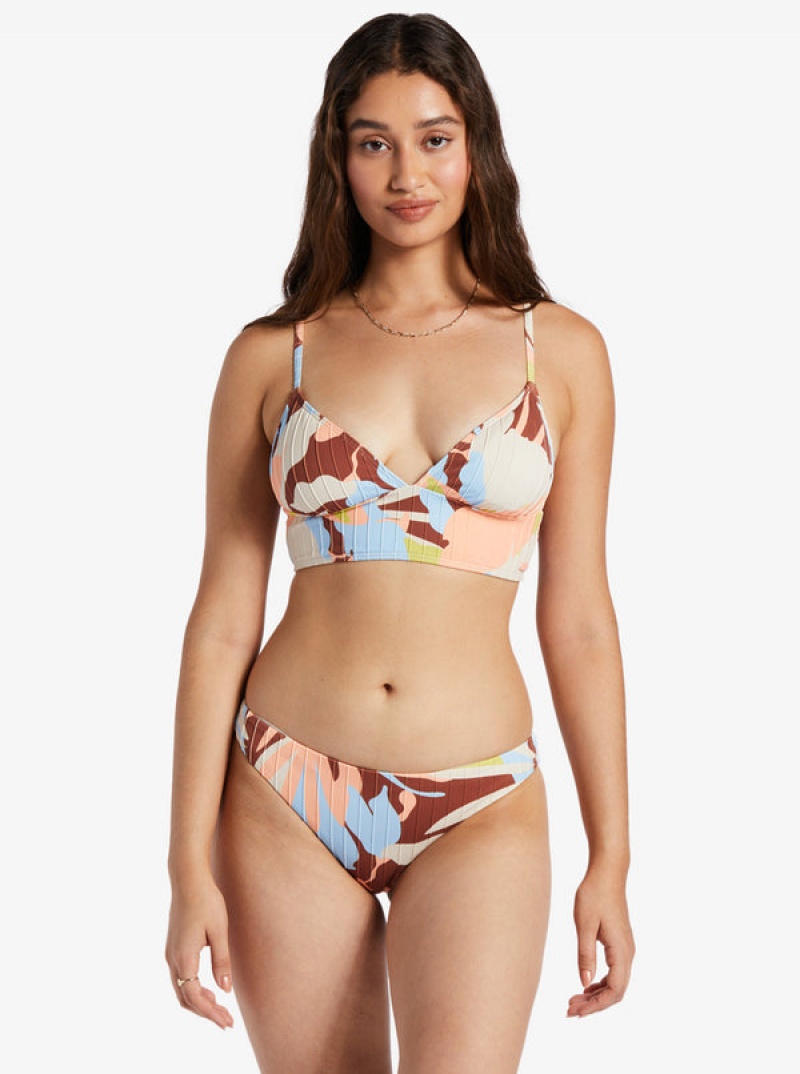 Roxy Floradelic Cheeky Printed μπικίνι πάτο | 8276LSWDM