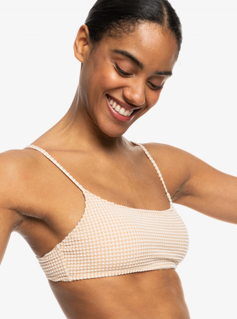 Roxy Gingham Bralette μπικίνι τοπ | 9418ALHQY