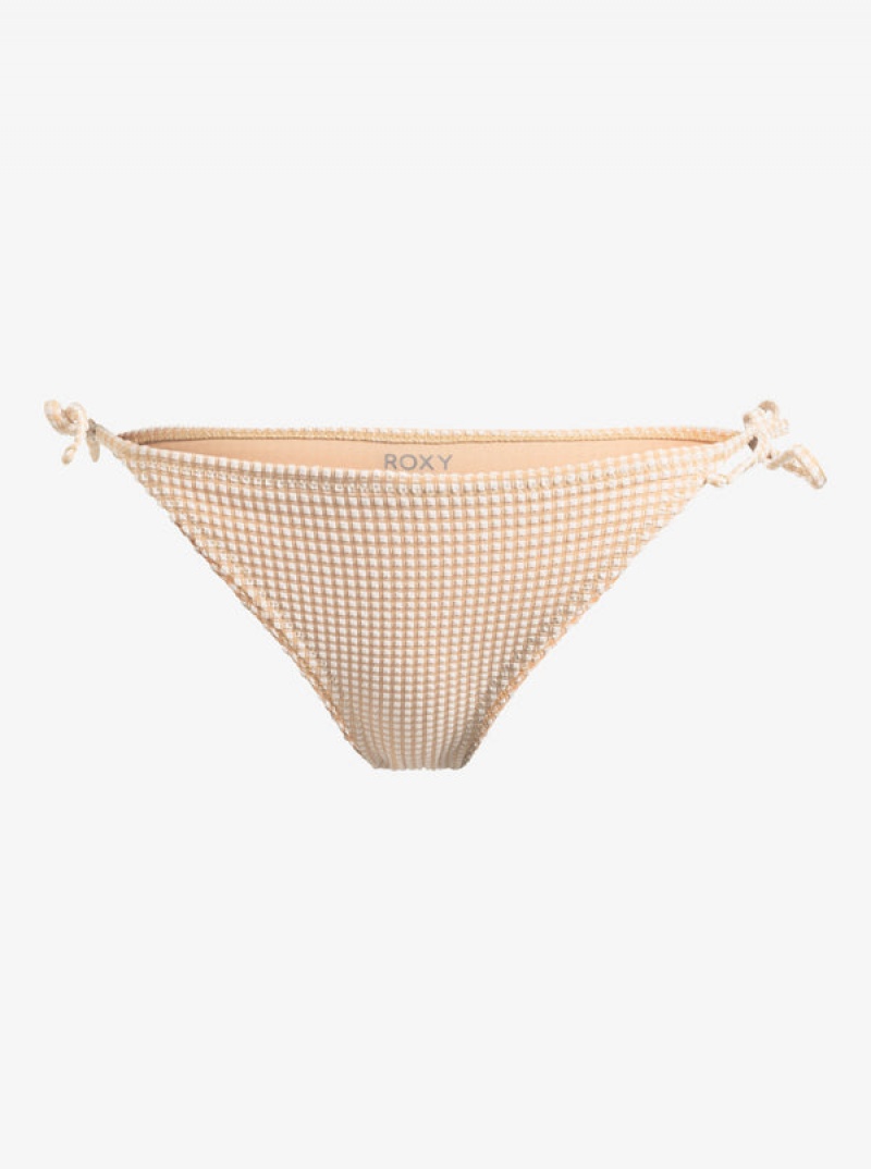 Roxy Gingham Tie Side Cheeky μπικίνι πάτο | 3620UITLF