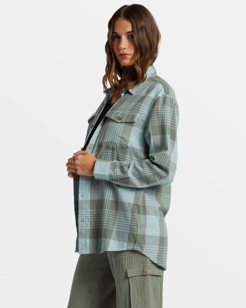 Roxy Let It Go Flannel Long Sleeve Αριστος | 5039IFGLC