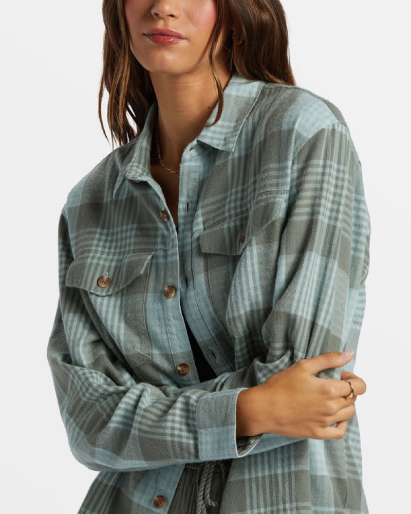 Roxy Let It Go Flannel Long Sleeve Αριστος | 5039IFGLC