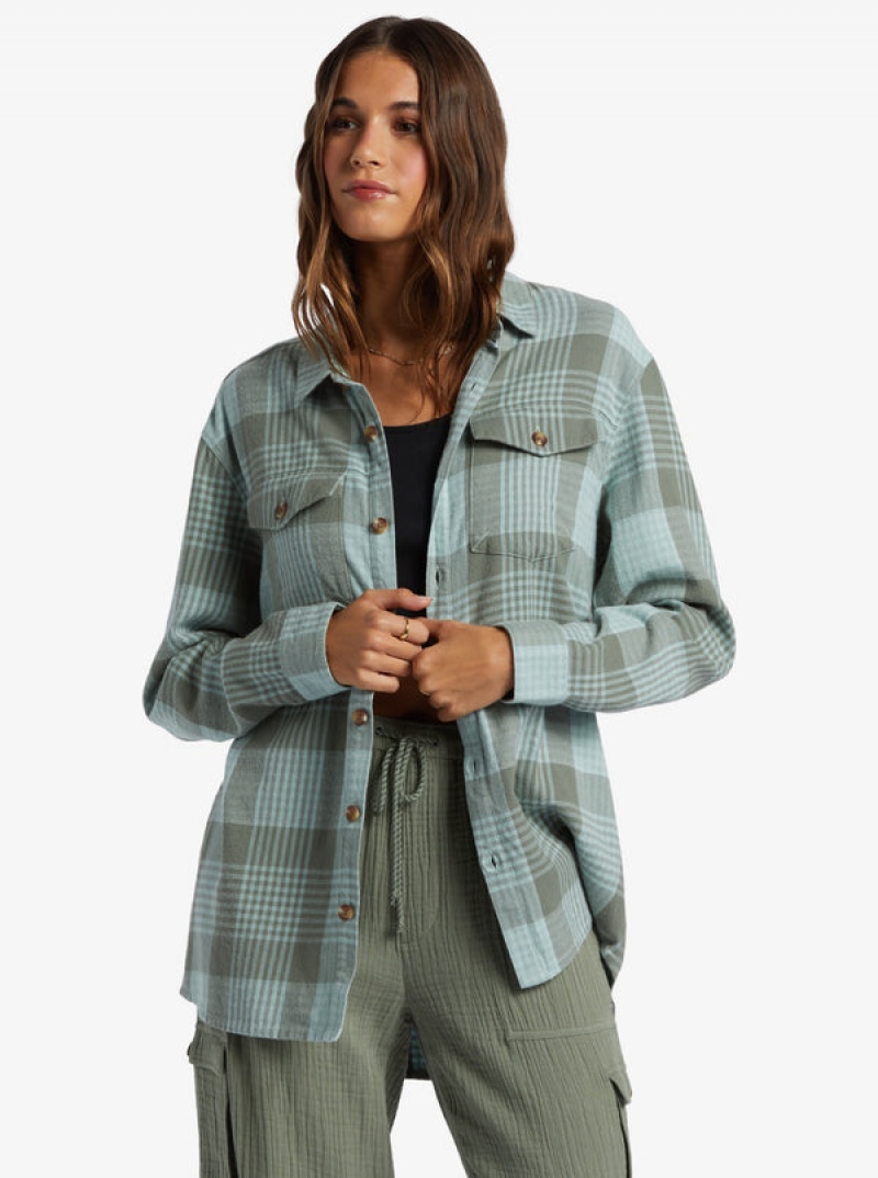 Roxy Let It Go Flannel Long Sleeve Αριστος | 5039IFGLC