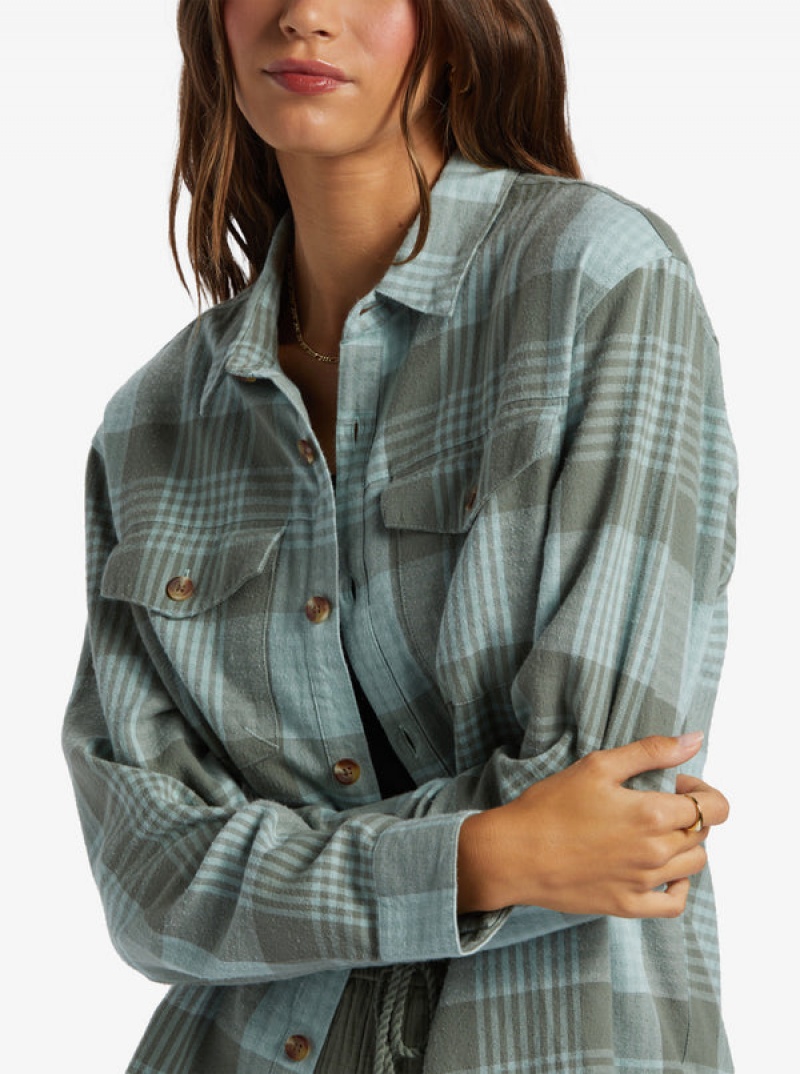 Roxy Let It Go Flannel Long Sleeve Αριστος | 5039IFGLC