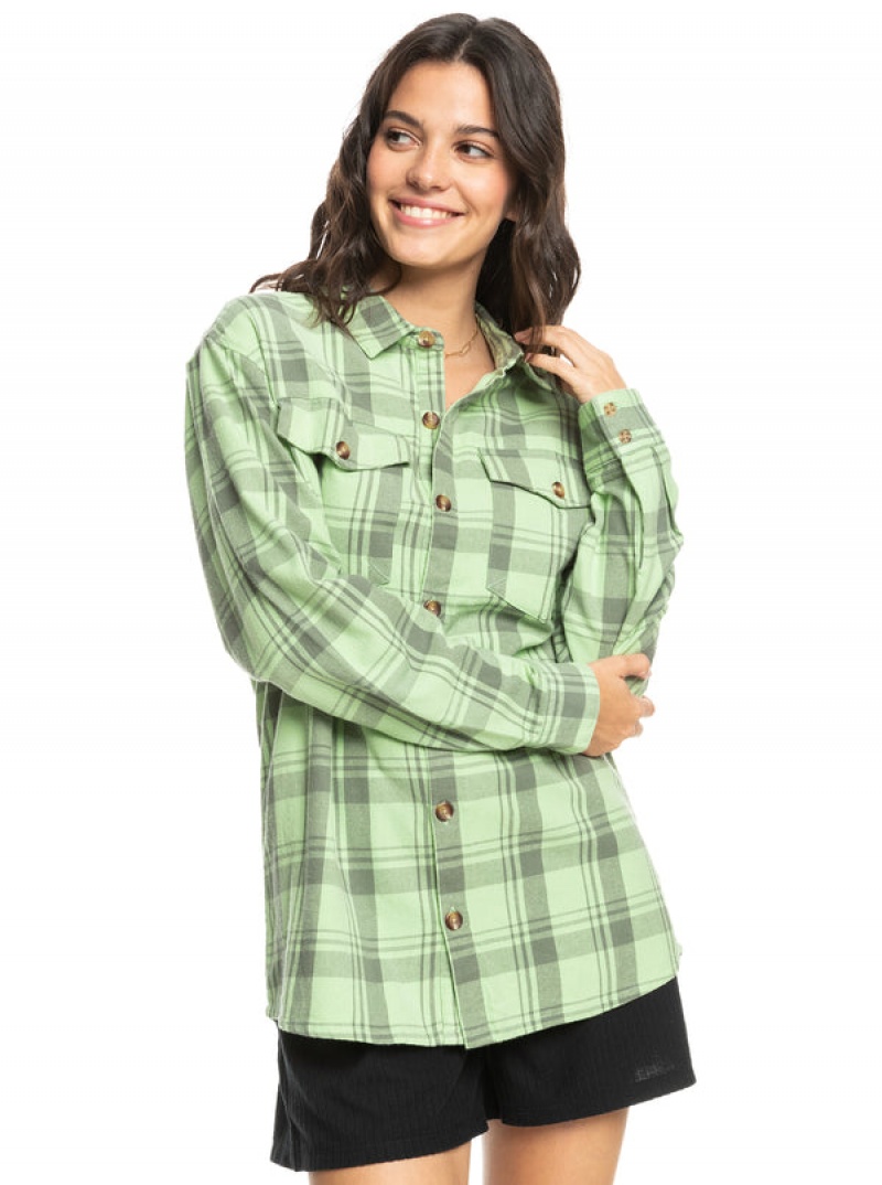 Roxy Let It Go Flannel Long Sleeve Αριστος | 6327UYGET