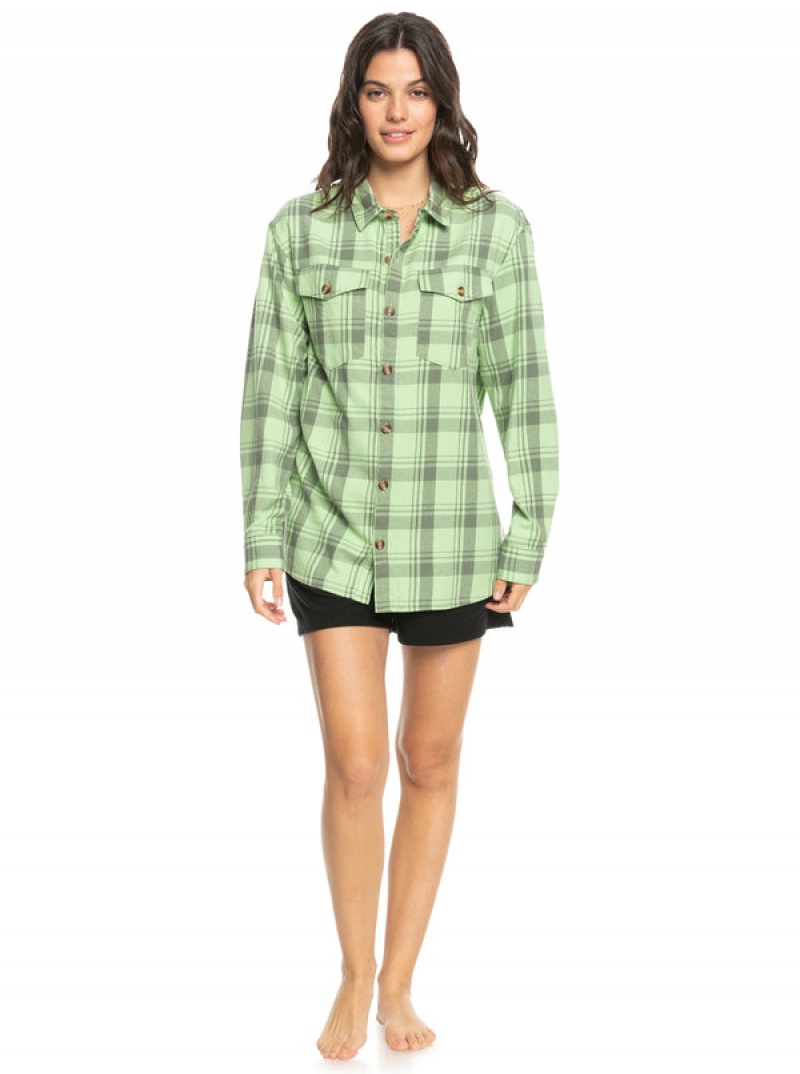 Roxy Let It Go Flannel Long Sleeve Αριστος | 6327UYGET