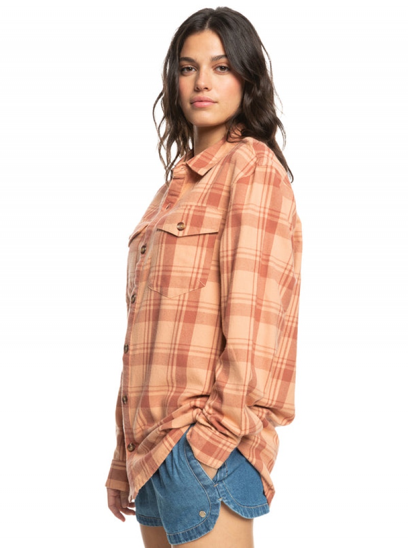 Roxy Let It Go Flannel Long Sleeve Αριστος | 8716UFBIR