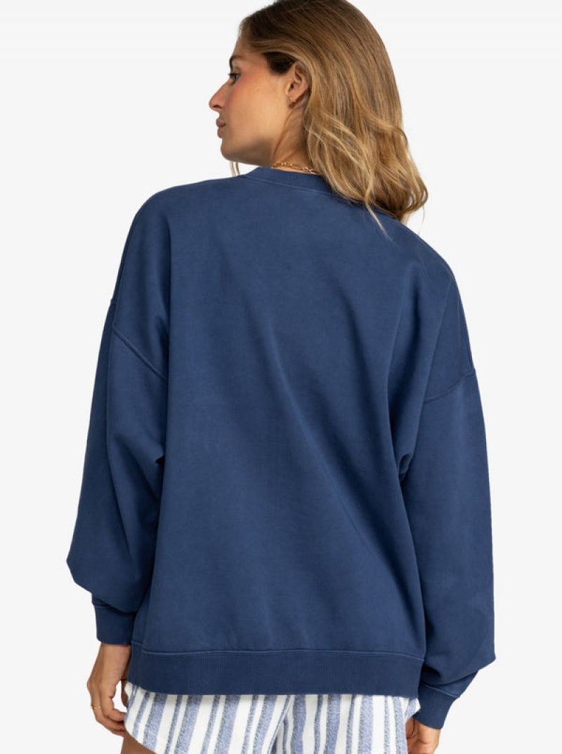 Roxy Lineup Oversized Crew Neck Φουτερ με Κουκουλα | 1587FJKTW