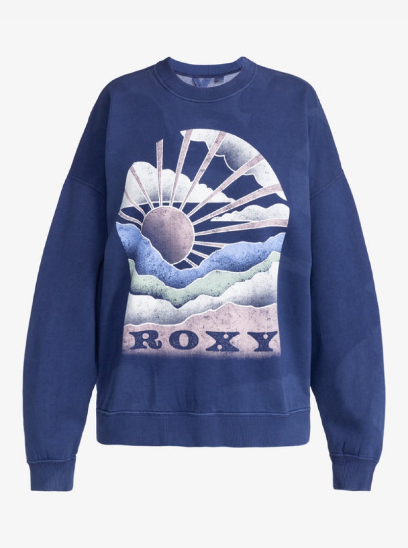 Roxy Lineup Oversized Crew Neck Φουτερ με Κουκουλα | 1587FJKTW