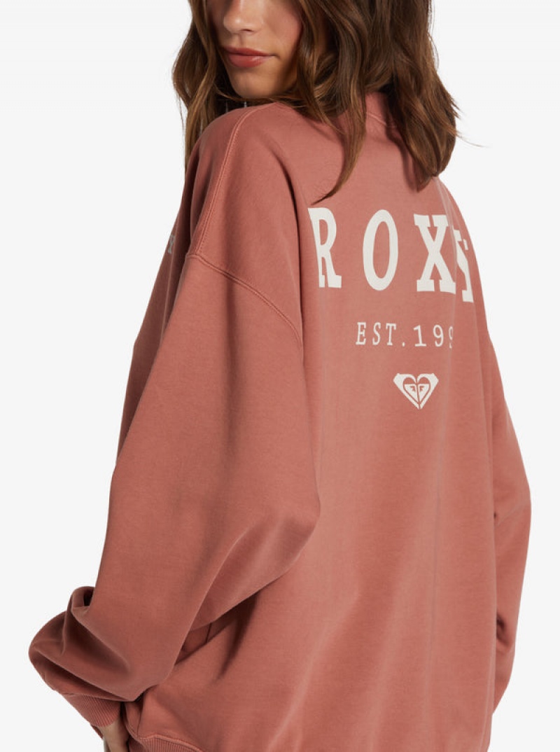 Roxy Lineup Oversized Crew Neck Φουτερ με Κουκουλα | 3905CSDKG