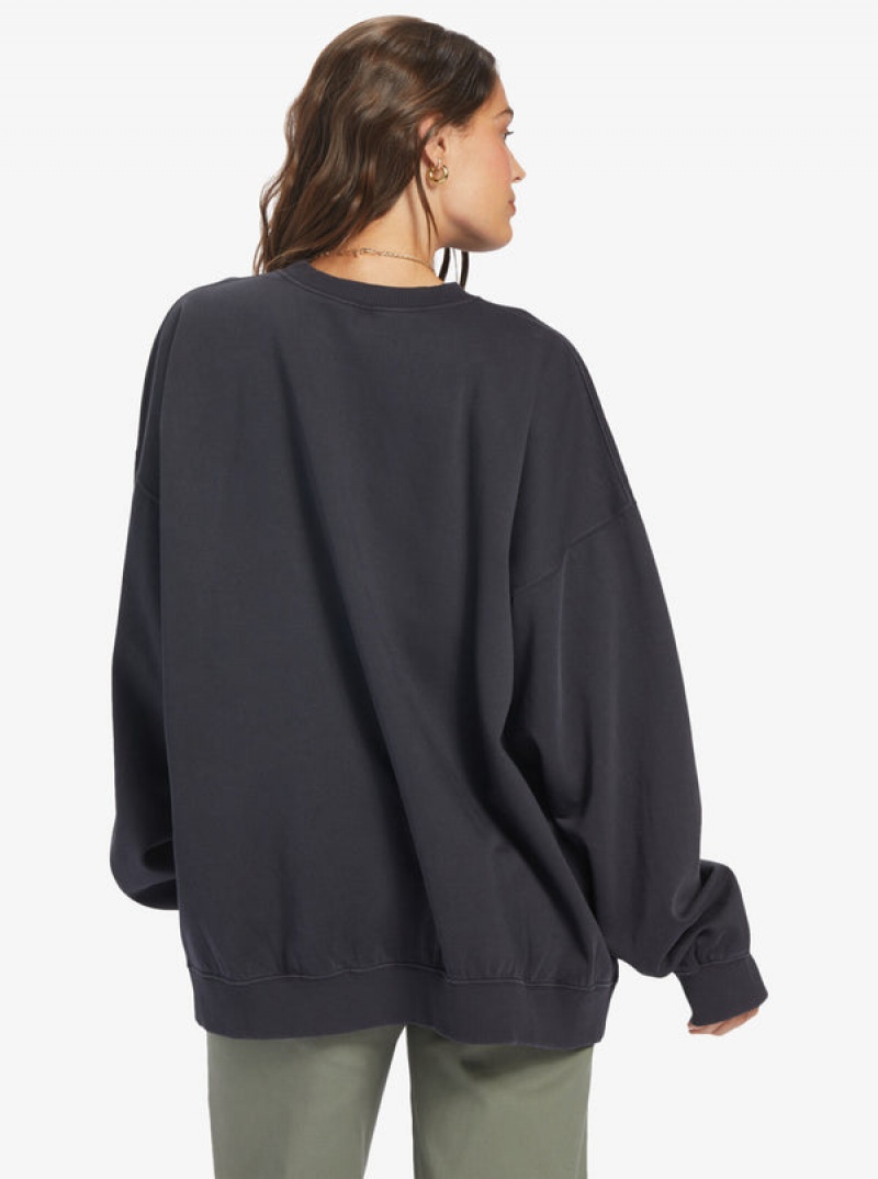 Roxy Lineup Oversized Crew Neck Φουτερ με Κουκουλα | 7132TAOUI