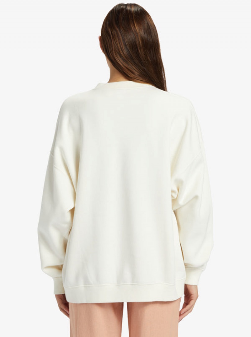 Roxy Lineup Oversized Crew Neck Φουτερ με Κουκουλα | 7683QSVOZ