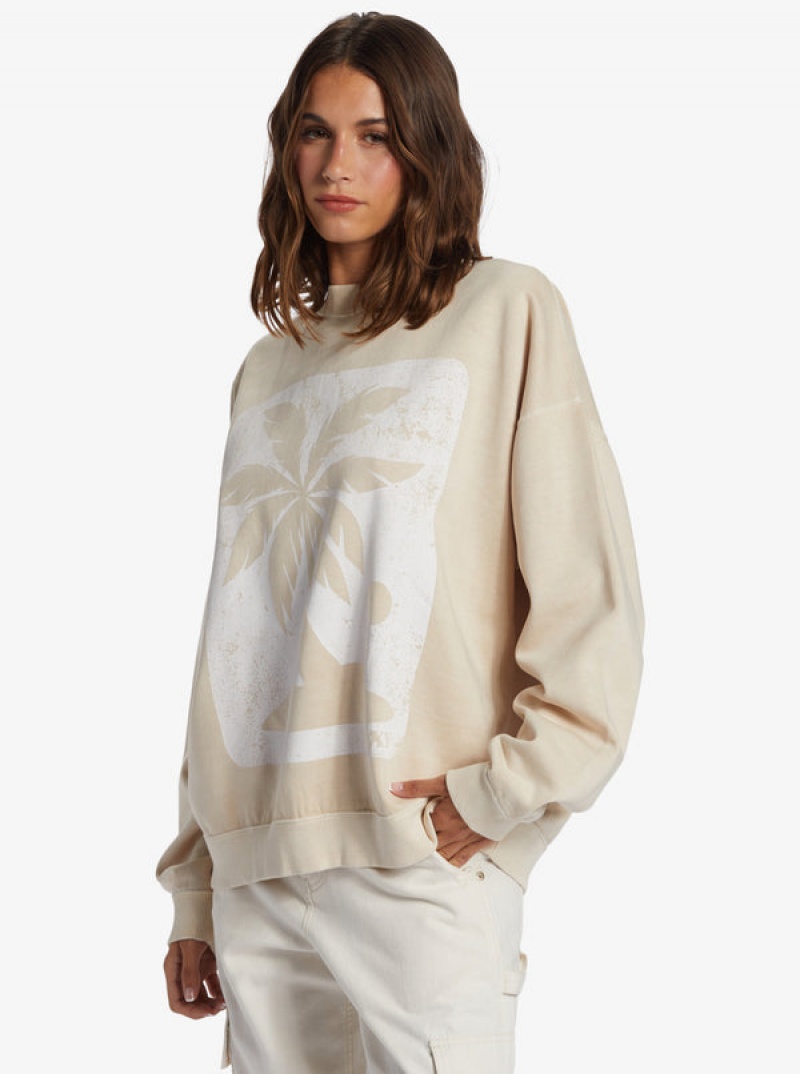 Roxy Lineup Oversized Crew Neck Φουτερ με Κουκουλα | 9624NSAMY