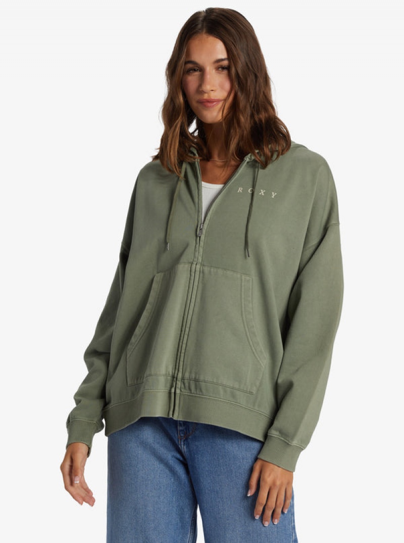 Roxy Lineup Oversized Zip-Up Φουτερ με Κουκουλα | 3721TSGJF