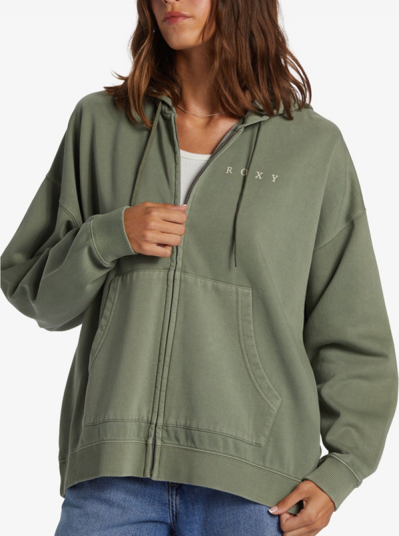 Roxy Lineup Oversized Zip-Up Φουτερ με Κουκουλα | 3721TSGJF