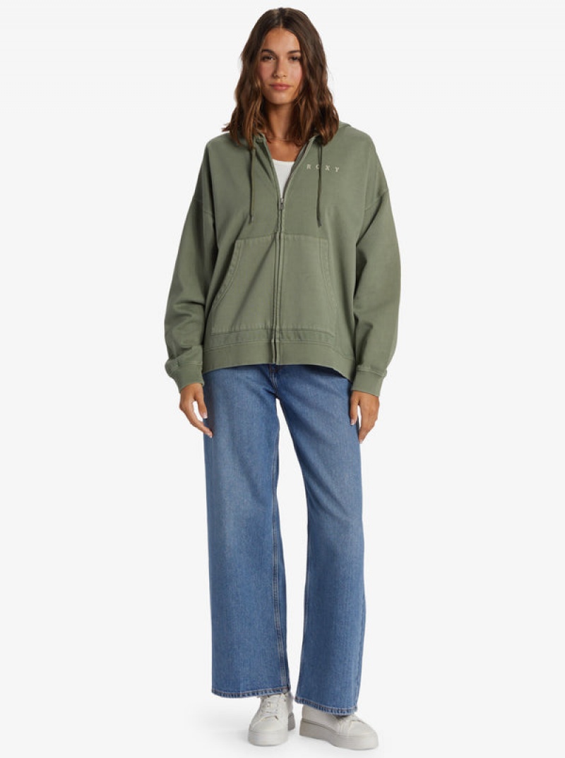 Roxy Lineup Oversized Zip-Up Φουτερ με Κουκουλα | 3721TSGJF