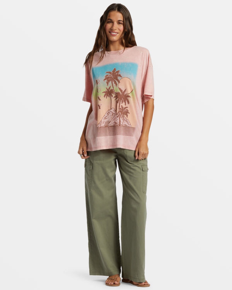 Roxy Palm Springs Oversized μπλουζακια | 2978RJBPF