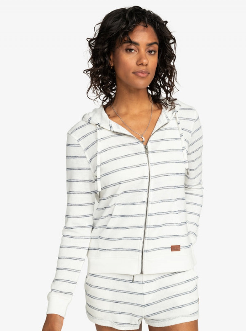 Roxy Perfect Wave Stripes Zip-Up Φουτερ με Κουκουλα | 8351SCPEQ