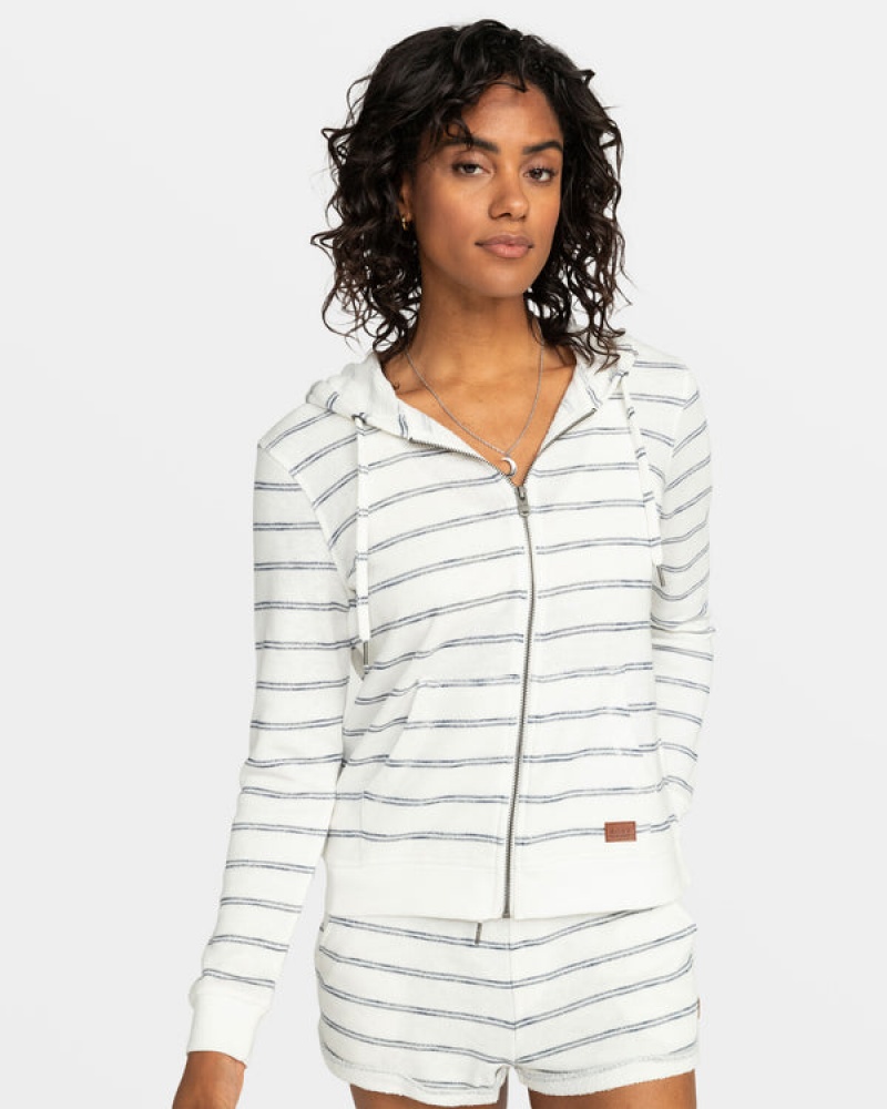 Roxy Perfect Wave Stripes Zip-Up Φουτερ με Κουκουλα | 8351SCPEQ