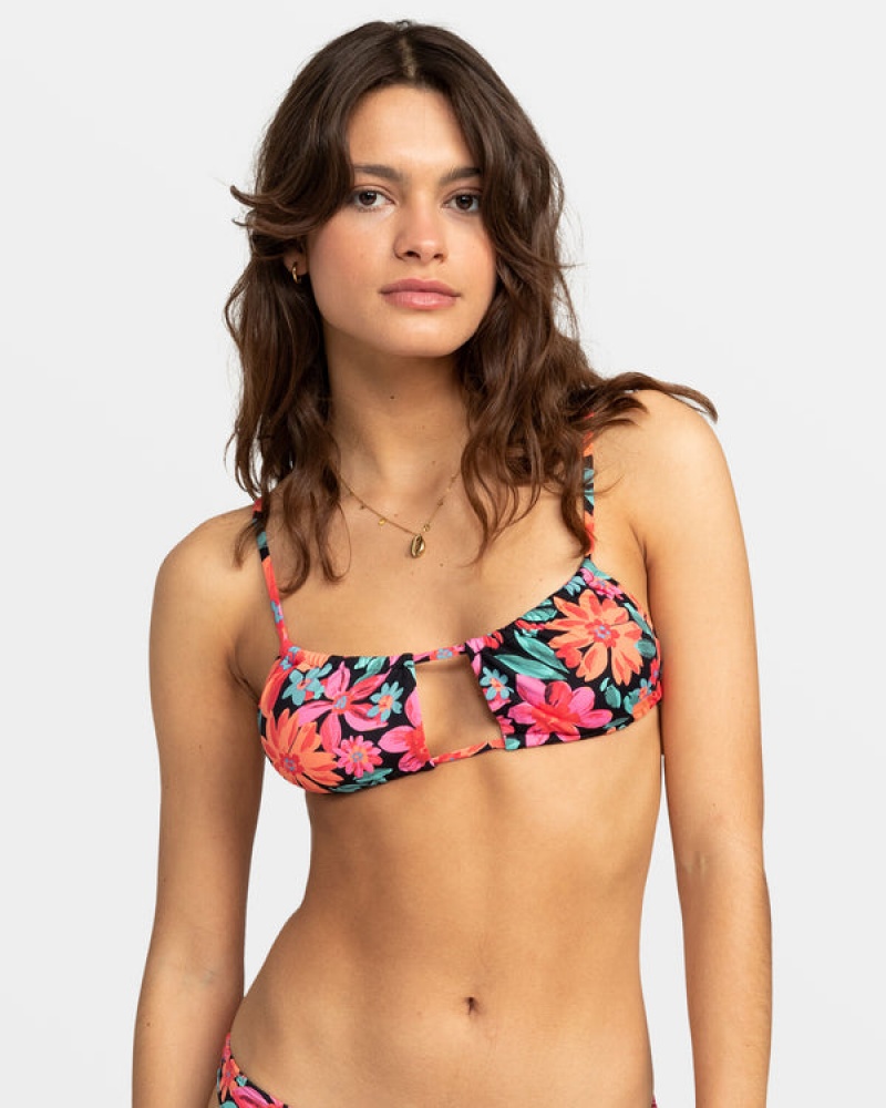 Roxy Printed Beach Classics Bralette μπικίνι τοπ | 7813DFYMH