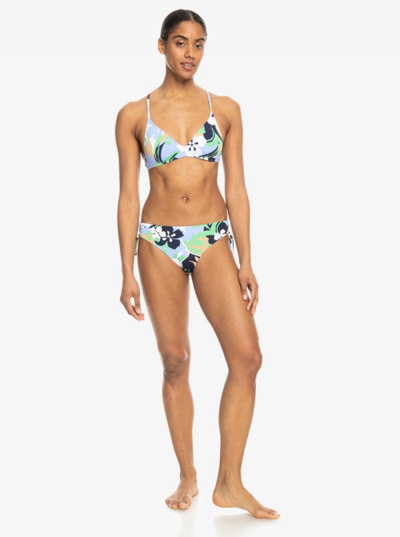 Roxy Printed Beach Classics Hipster Side-Tie μπικίνι πάτο | 3296WSZNA