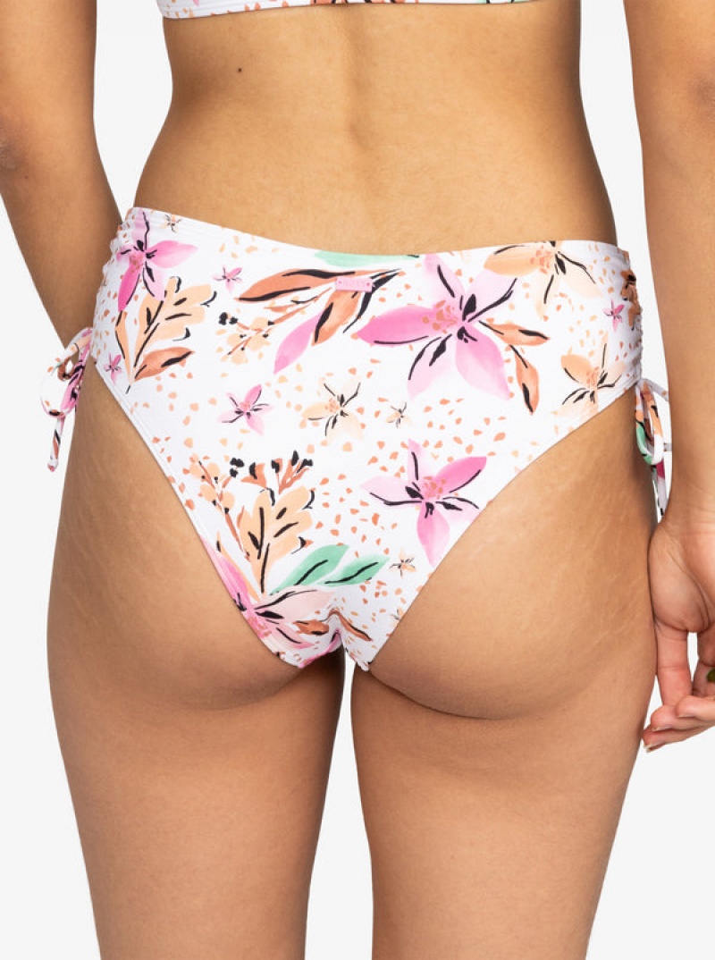 Roxy Printed Beach Classics Moderate Side-Tie μπικίνι πάτο | 7289NYJUM