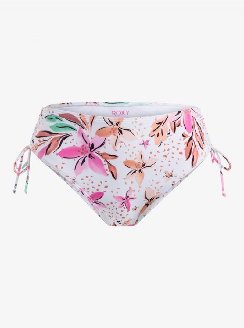 Roxy Printed Beach Classics Moderate Side-Tie μπικίνι πάτο | 7289NYJUM