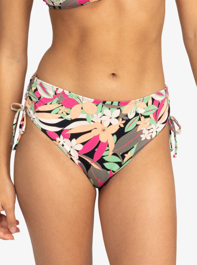 Roxy Printed Beach Classics Moderate Side-Tie μπικίνι πάτο | 2861YGEUL